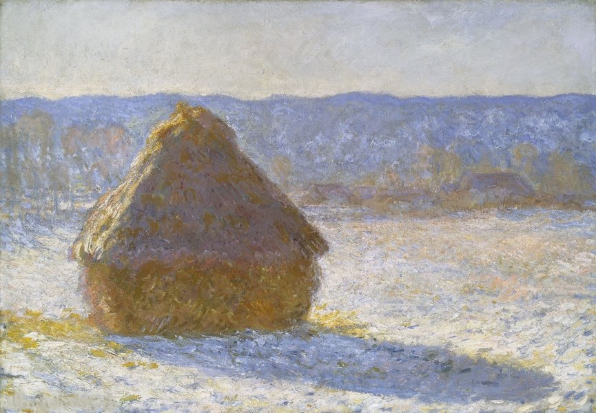 Image de l'oeuvre Meule, effet de neige, le matin de Claude Monet