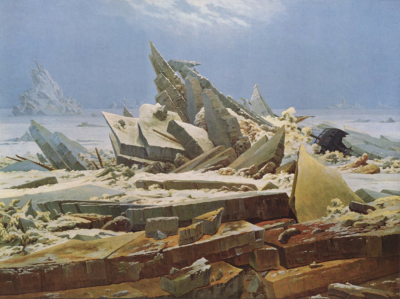 Image de l'oeuvre La mer de glace de Caspar David Friedrich