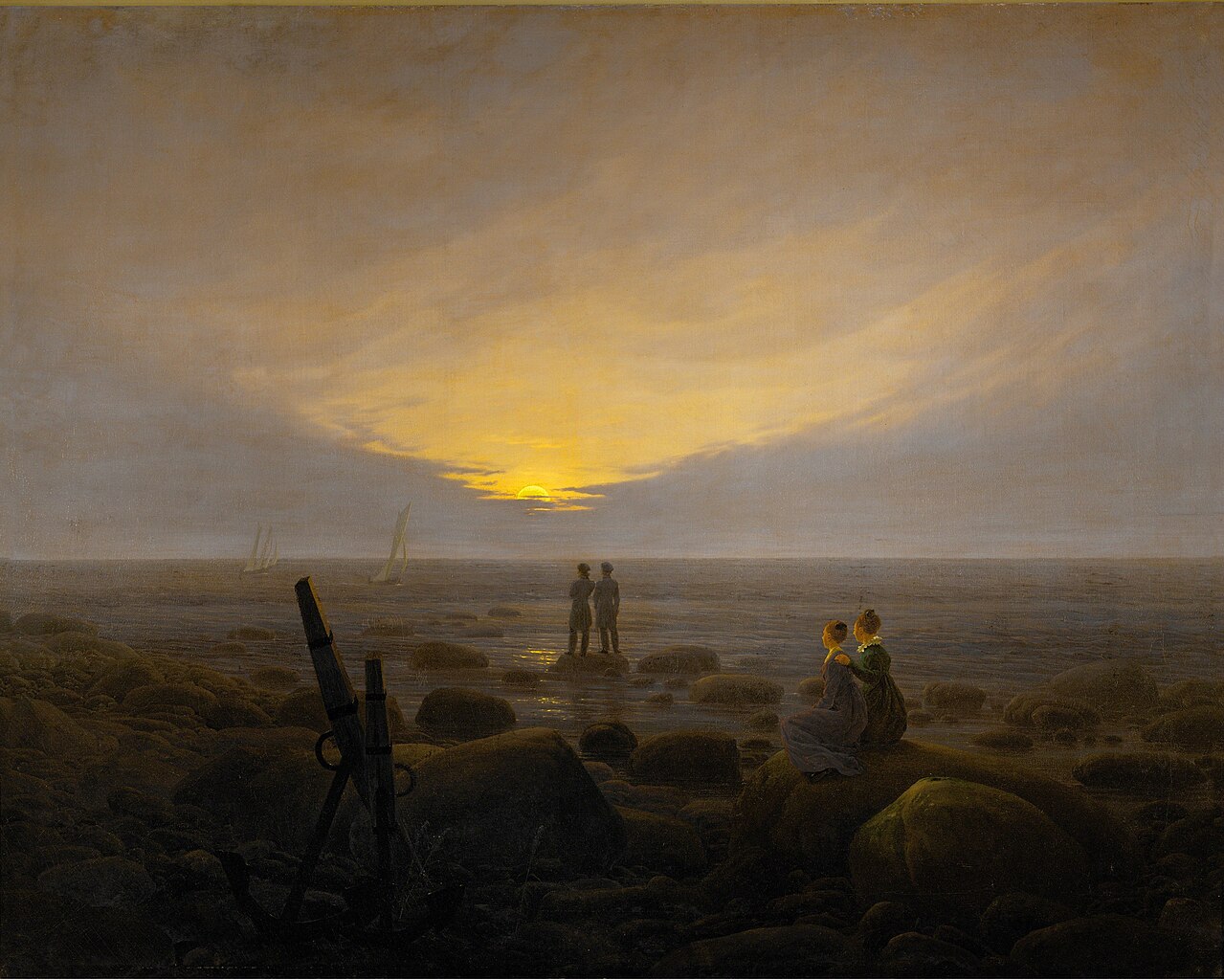 Image de l'oeuvre Crépuscule en bord de mer de Caspar David Friedrich