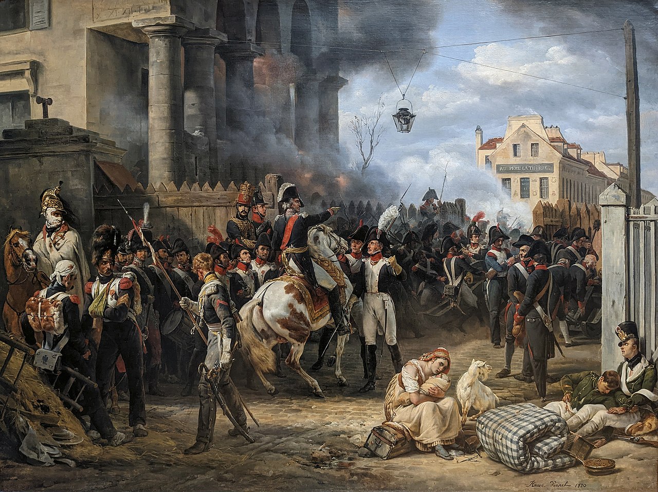 Image de l'oeuvre La Barrière de Clichy, defense de Paris le 30 mars 1814 de Horace Vernet