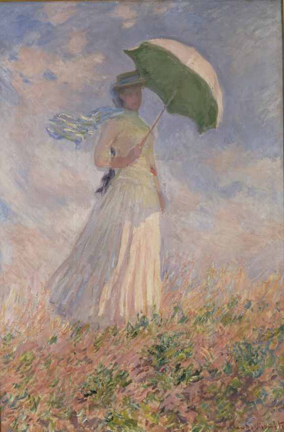 Image de l'oeuvre Femme à l'ombrelle tournée vers la droite de Claude Monet