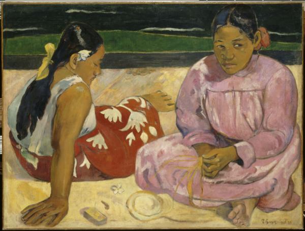 Image de l'œuvre Femmes de Tahiti réalisée par l'artiste Paul Gauguin. L'œuvre est exposée à Musée d'Orsay (Paris, France).
