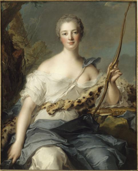Image de l'œuvre Jeanne-Antoinette Poisson (1722-1764), marquise de Pompadour réalisée par l'artiste Jm Nattier. L'œuvre est exposée à Château de Versailles (Versailles, France).