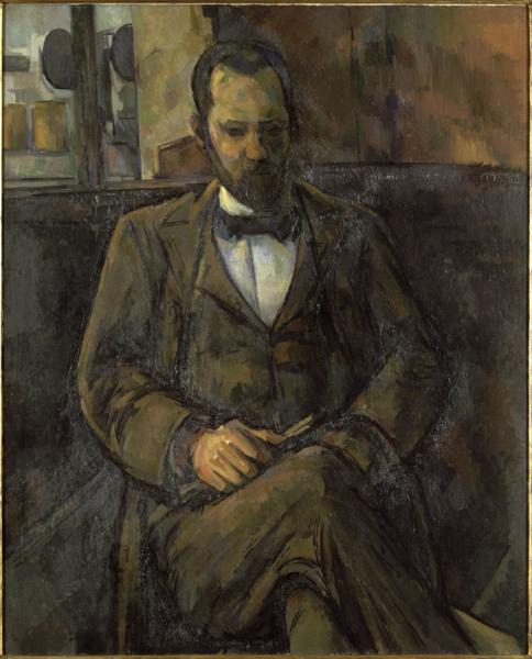 Image de l'œuvre Portrait d'Ambroise Vollard (1865-1939), marchand de tableaux réalisée par l'artiste Paul Cézanne. L'œuvre est exposée à Musée d'Orsay (Paris, France).