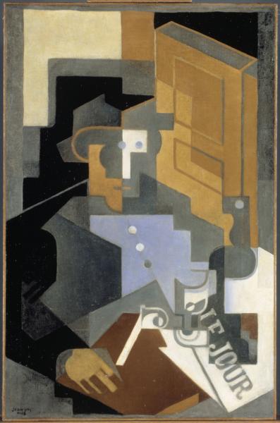 Image de l'œuvre Le Tourangeau réalisée par l'artiste Juan Gris. L'œuvre est exposée à Le Centre Pompidou (Paris, France).