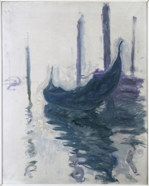 Image de l'œuvre Gondoles à Venise réalisée par l'artiste Claude Monet. L'œuvre est exposée à Musée de Nantes (Nantes, France).
