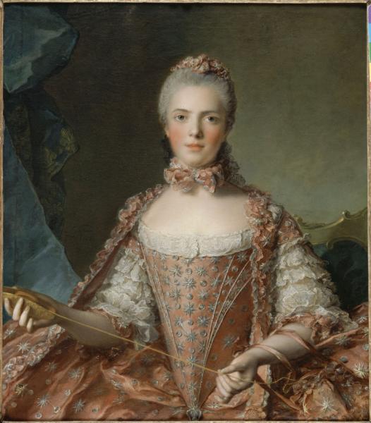 Image de l'œuvre Madame Adélaïde de France (1732-1800) faisant des noeuds réalisée par l'artiste Jm Nattier. L'œuvre est exposée à Château de Versailles (Versailles, France).