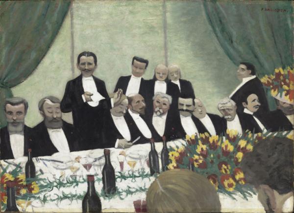 Image de l'œuvre Le Toast réalisée par l'artiste Félix Vallotton. L'œuvre est exposée à Musée d'Orsay (Paris, France).