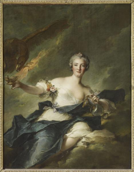 Image de l'œuvre La Duchesse de Chaulnes (1718 - 1787), représentée en Hébé réalisée par l'artiste Jm Nattier. L'œuvre est exposée à Louvre (Paris, France).