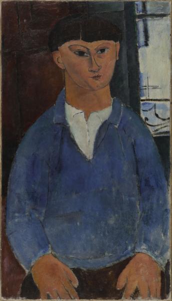 Image de l'œuvre Moïse Kisling réalisée par l'artiste Modigliani. L'œuvre est exposée à Le Centre Pompidou (Paris, France).