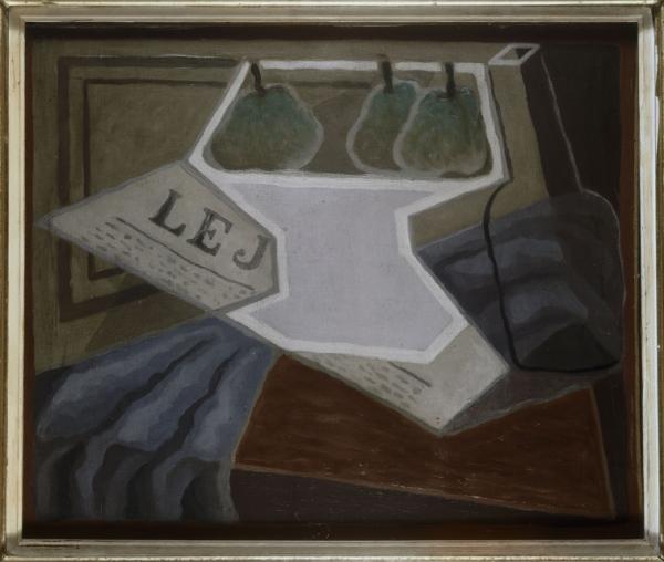 Image de l'œuvre Compotier réalisée par l'artiste Juan Gris. L'œuvre est exposée à Musée d'Art moderne de Paris. (Paris, France).