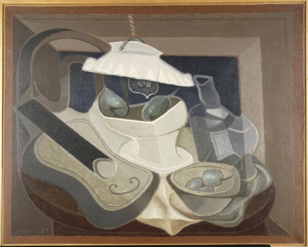 Image de l'œuvre La Lampe électrique réalisée par l'artiste Juan Gris. L'œuvre est exposée à Musée d'Art moderne et contemporain (Strasbourg, France).