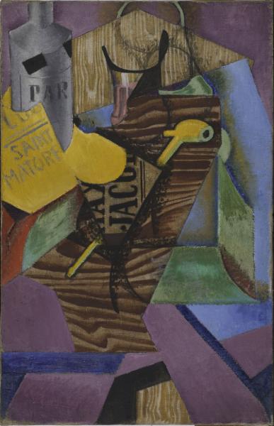Image de l'œuvre Nature morte au livre réalisée par l'artiste Juan Gris. L'œuvre est exposée à Musée des Beaux Arts - Rennes (Rennes, France).