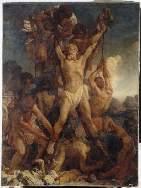 Image de l'œuvre Le Martyre de saint André réalisée par l'artiste Léon Bonnat. L'œuvre est exposée à Musée Bonnat Hellieu (Bayonne, France).