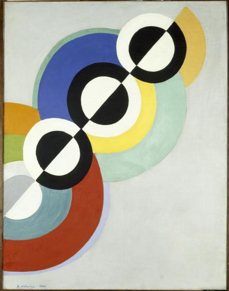 Image de l'œuvre Rythmes réalisée par l'artiste Robert Delaunay. L'œuvre est exposée à Musée d'Art moderne de Paris. (Paris, France).