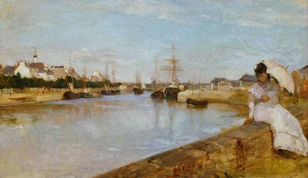 Image de l'œuvre Le port de Lorient réalisée par l'artiste Berthe Morisot. L'œuvre est exposée à National Gallery of Art (Washington, États-Unis).
