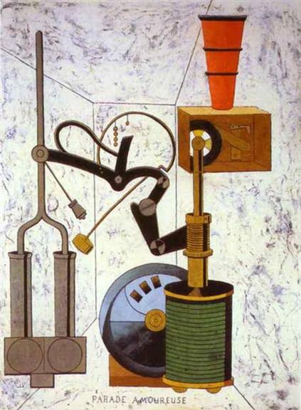 Image de l'œuvre Parade amoureuse réalisée par l'artiste Francis Picabia. L'œuvre est exposée à Collection privée.