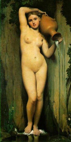 Image de l'œuvre La Source réalisée par l'artiste Ingres. L'œuvre est exposée à Musée d'Orsay (Paris, France).