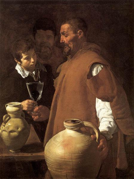 Image de l'œuvre Le porteur d'eau de Séville réalisée par l'artiste Velasquez Diego. L'œuvre est exposée à un musée.