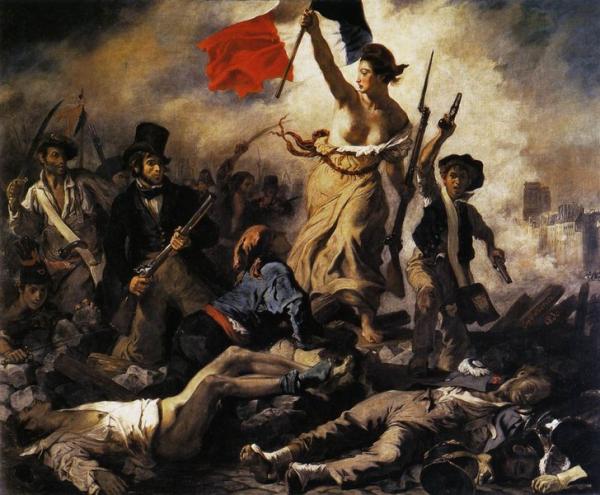 Image de l'œuvre Liberté guidant le peuple réalisée par l'artiste Eugène Delacroix. L'œuvre est exposée à Louvre (Paris, France).