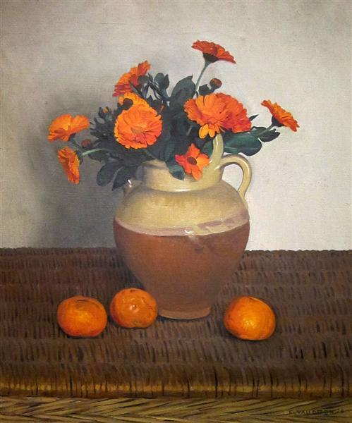 Image de l'œuvre Soucis et mandarines réalisée par l'artiste Félix Vallotton. L'œuvre est exposée à National Gallery of Art (Washington, États-Unis).