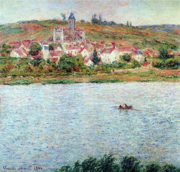 Image de l'œuvre Vetheuil, le matin réalisée par l'artiste Claude Monet. L'œuvre est exposée à un musée.