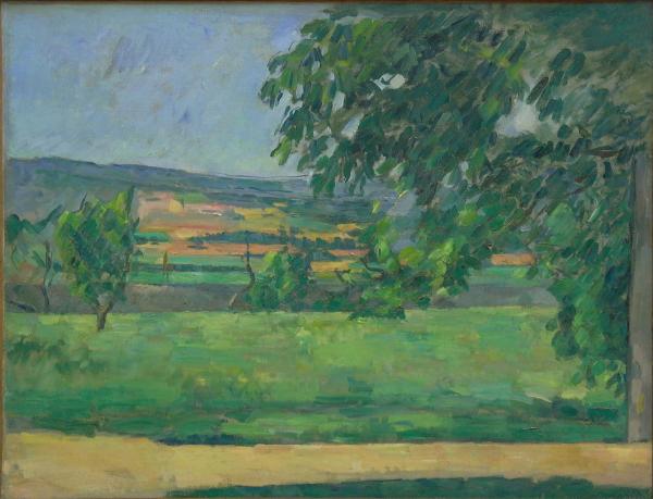 Image de l'œuvre Vue prise du Jas de Bouffan réalisée par l'artiste Paul Cézanne. L'œuvre est exposée à Musée Granet (Aix-en-Provence, France).