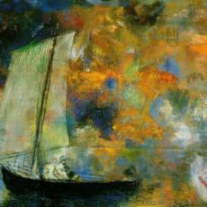 Nuages fleuris de Odilon Redon