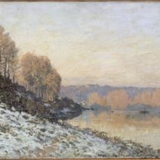 La neige à Port-Marly, gelée blanche (1872) de Alfred Sisley