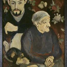 Utrillo, sa grand-mère et un chien de Suzanne Valadon