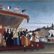 Les représentants des puissances étrangères venant saluer la République en signe de paix de Henri Rousseau