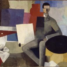 Homme assis Titre attribué : L'architecte de Roger de la Fresnaye