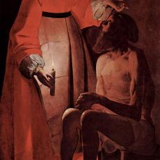 Job raillé par sa femme de Georges de la Tour