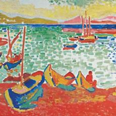 Bateaux dans le port de Collioure de André Derain