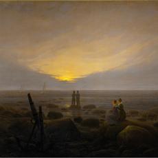 Crépuscule en bord de mer de Caspar David Friedrich