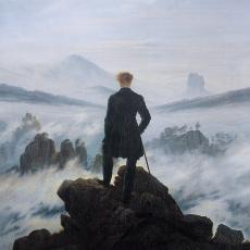Le voyageur contemplant une mer de nuages de Caspar David Friedrich