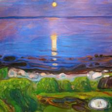 Nuit d'Eté sur la plage de Edvard Munch