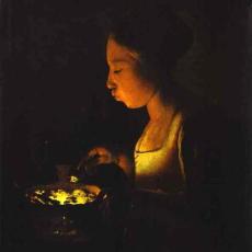 La fillette au brasero de Georges de la Tour