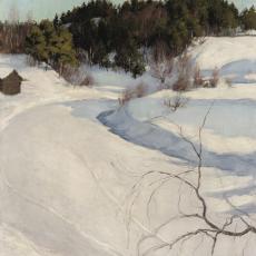 Myllykylä, paysage d'hiver de Halonen Pekka