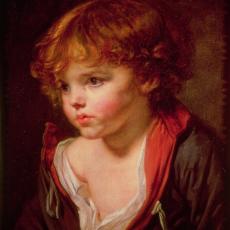 Petit Garçon blond à la chemise ouverte de Jean-Baptiste Greuze