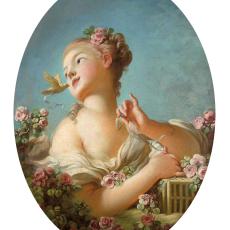 Jeune fille délivrant un oiseau de sa cage de Fragonard