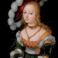 Jeune Femme au chapeau rouge de Lucas Cranach L'ancien
