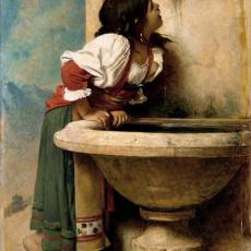 Jeune fille à la fontaine de Léon Bonnat