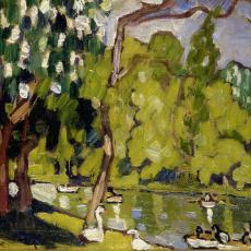 Bateaux sur le lac du Bois de Boulogne de Louis Valtat