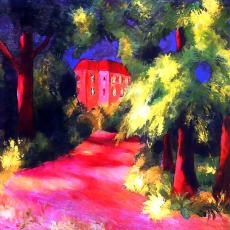 La maison rouge de August Macke