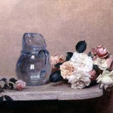 Nature morte et roses de Fantin-Latour