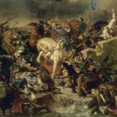 La Bataille de Taillebourg, 21 juillet 1242 de Eugène Delacroix