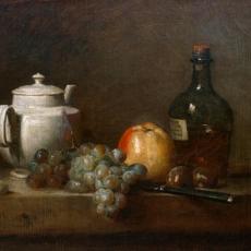 Nature morte , théière blanche de Jean-Baptiste Siméon Chardin