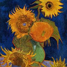 Vase aux 5 tournesols de Vincent Van Gogh