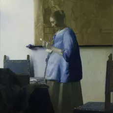 La femme en bleu lisant une lettre